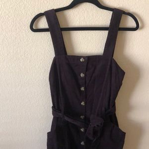 Purple corduroy jumper dress